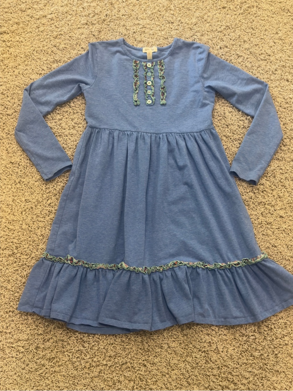 Matilda Jane Light Blue Long-Sleeve Ruffle Dress